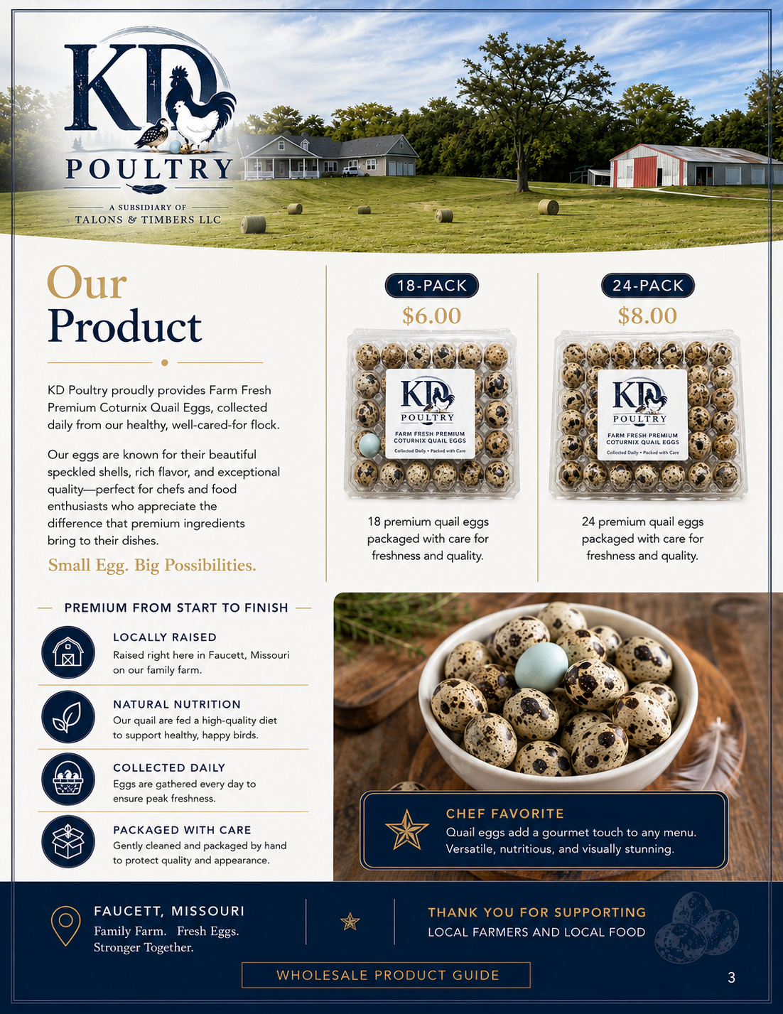 Our Product — quail egg packs — page 3