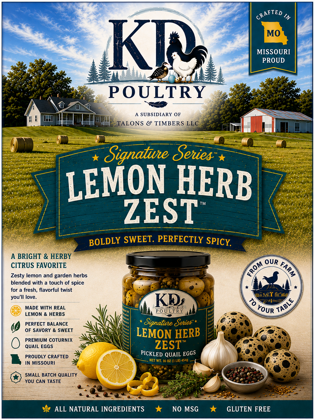 Lemon Herb Zest — bright and fresh