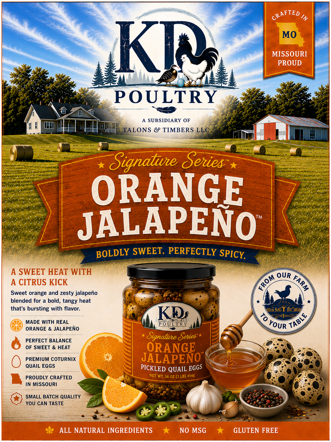 Orange Jalapeño — sweet heat with citrus